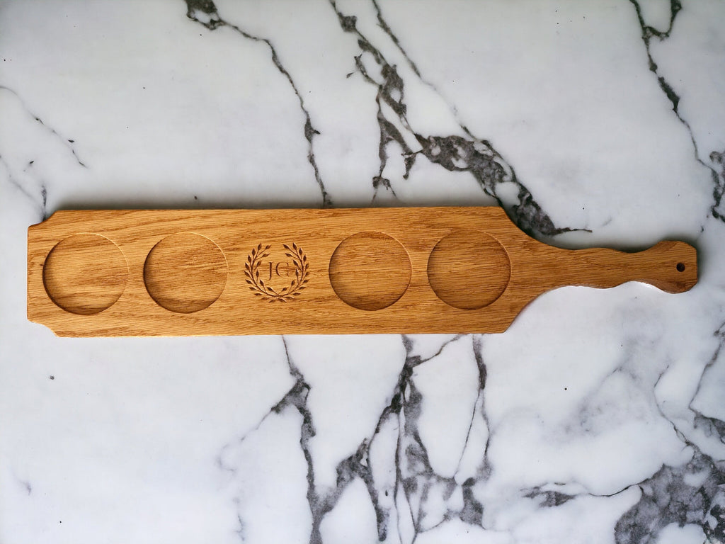 Bourbon Flight Board with Custom Engraving