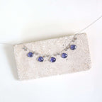 Tanzanite Quartz Silver Sparkler Necklace
