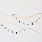 Blue Gemstone Gold Sparkler Necklace