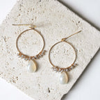 White Chalcedony Swing Earrings