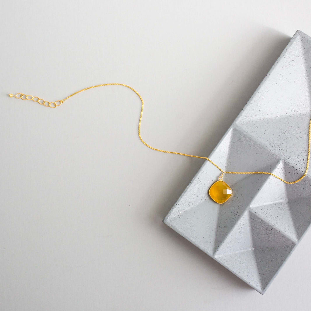Yellow Chalcedony Pendant