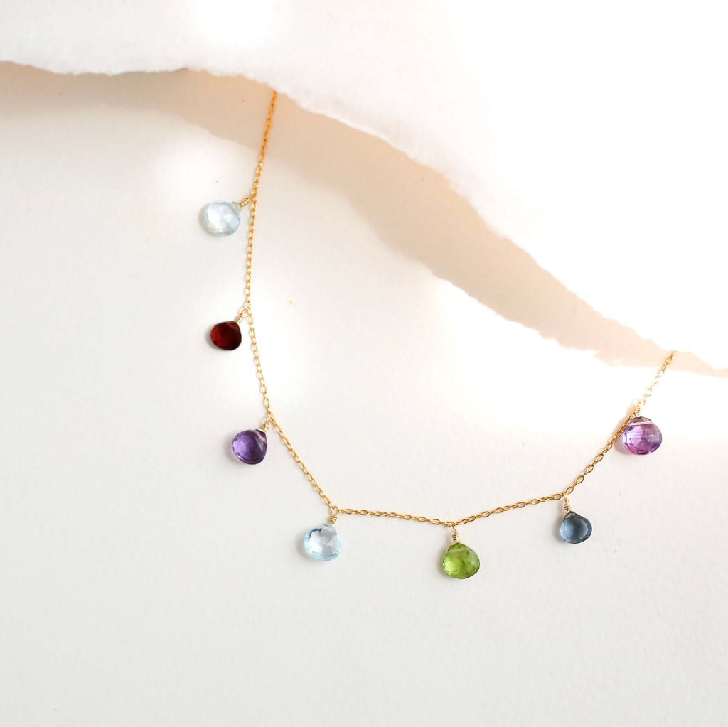 Gold Rainbow Sparkler Necklace