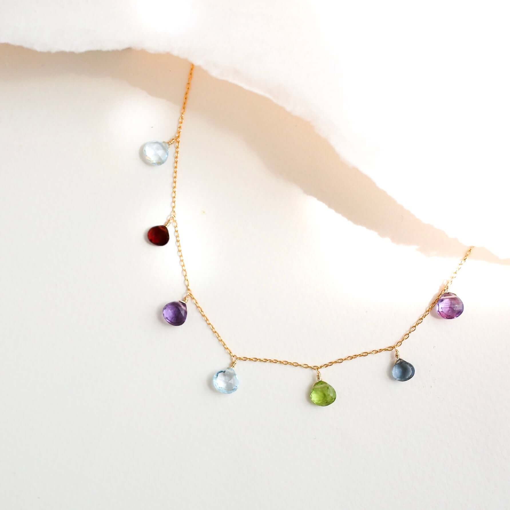 Gold Rainbow Sparkler Necklace