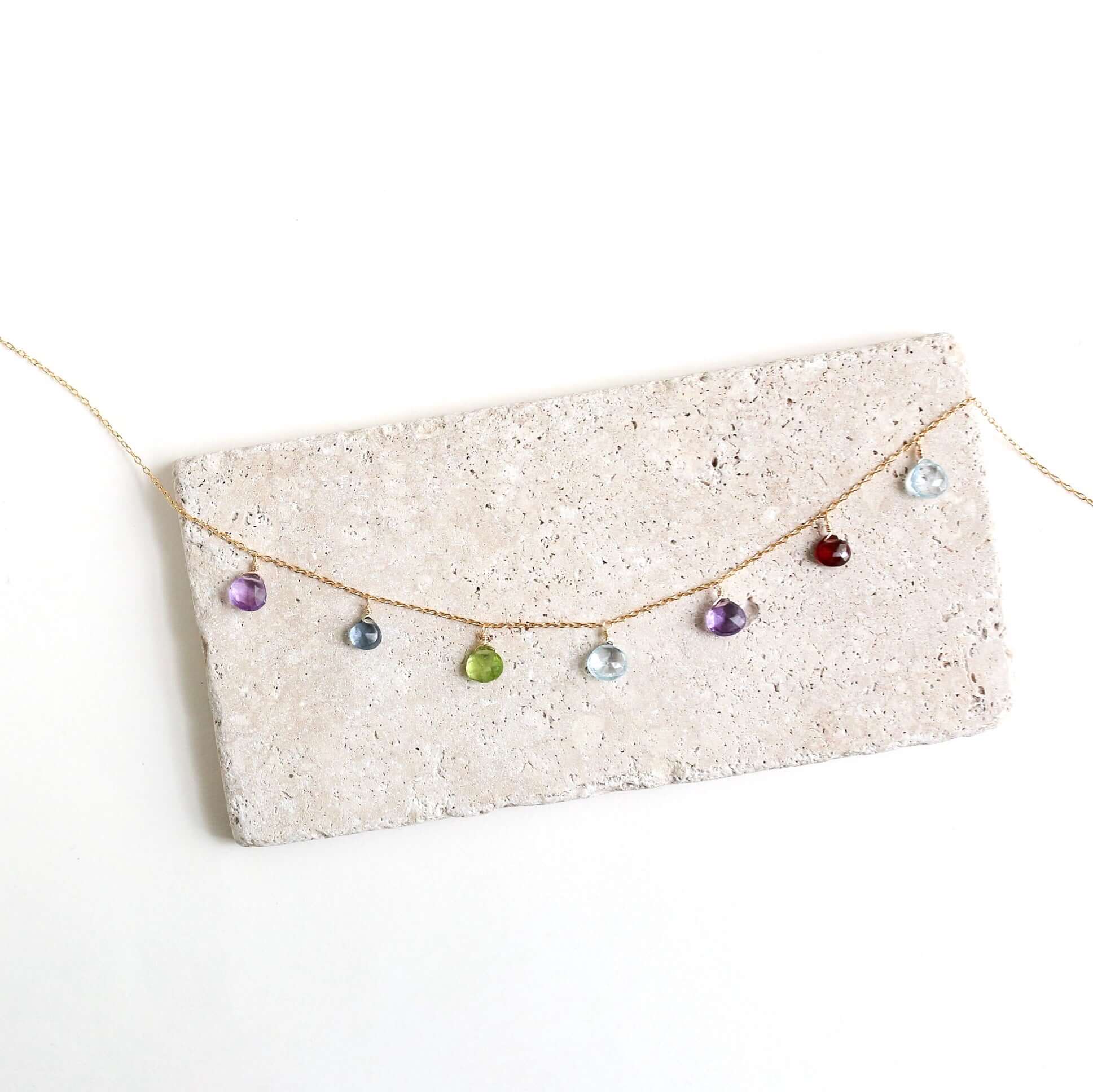 Silver Rainbow Sparkler Necklace