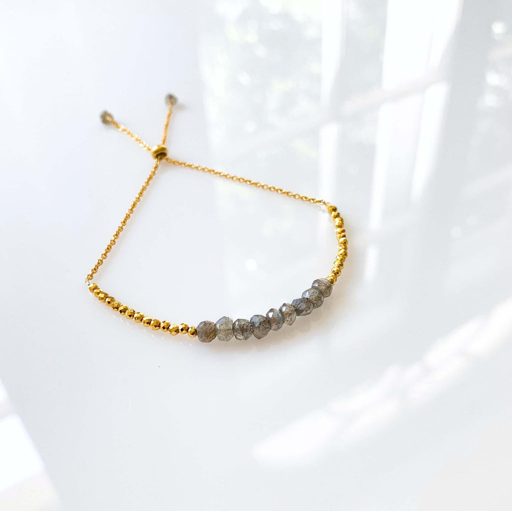 Labradorite Adjustable Stacking Bracelet