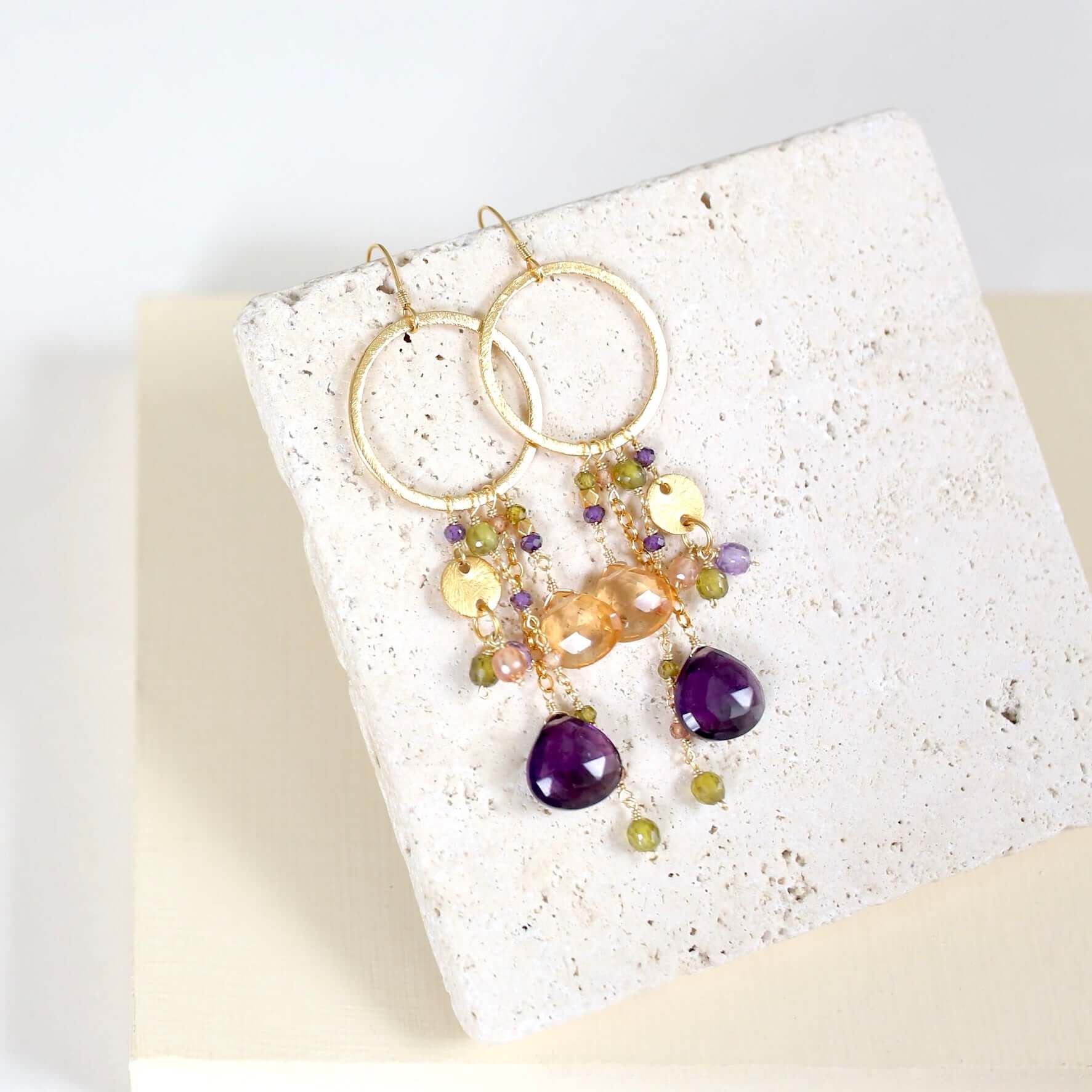 Amethyst & Citrine Ammil Earrings