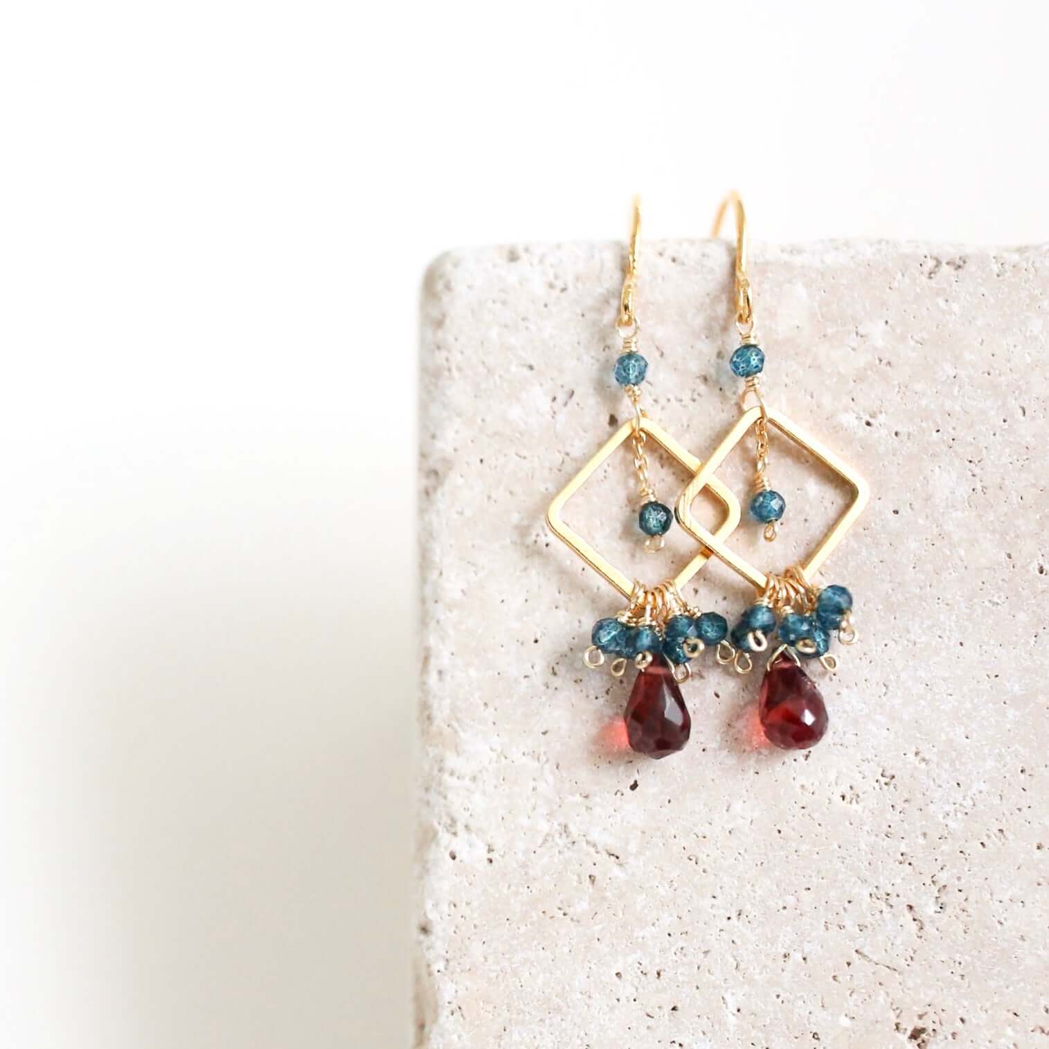 The Pixy Earring - Garnet
