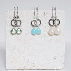 The Airie Earring - Blue Chalcedony Silver