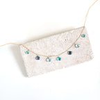 Blue Gemstone Silver Sparkler Necklace