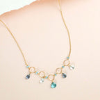 Black Spinel Gemstone Mini Sparkler Necklace