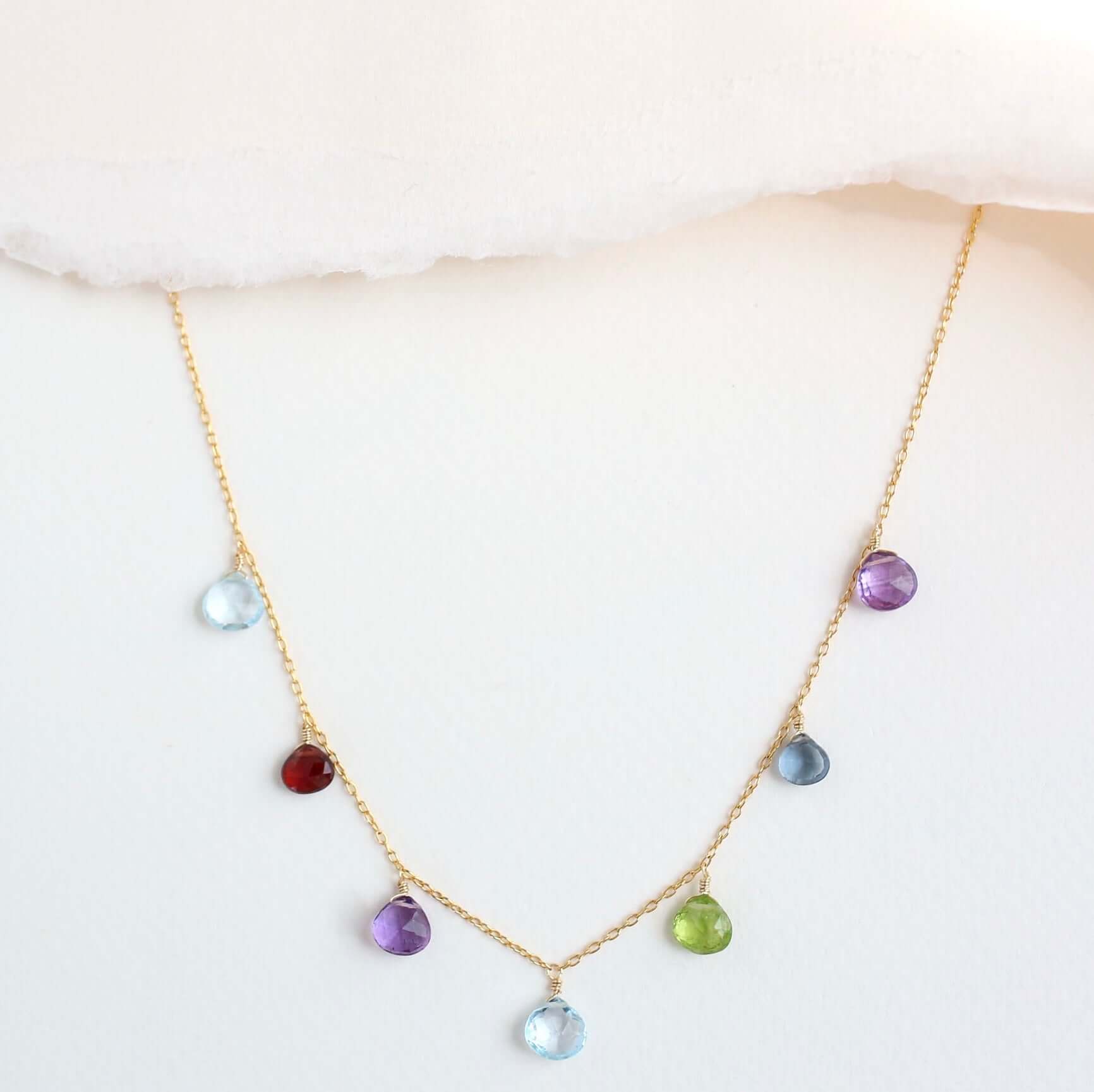 Silver Rainbow Sparkler Necklace