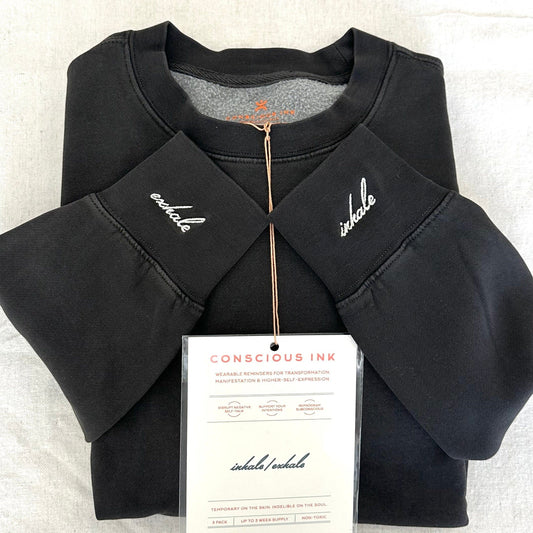 Inhale/Exhale Manifest Sweatshirt + Ink