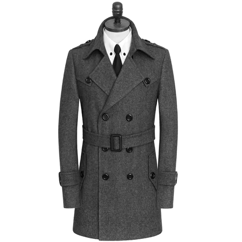 Loose Cashmere Trench Coat