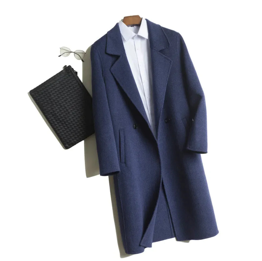 Long Cashmere Trench Coat - The Peony Haus