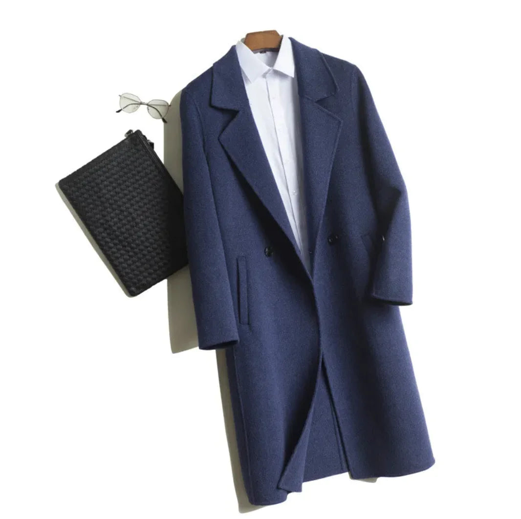 Long Cashmere Trench Coat - The Peony Haus