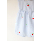 Kids Embroidered Cherry Tie-Strap Dress