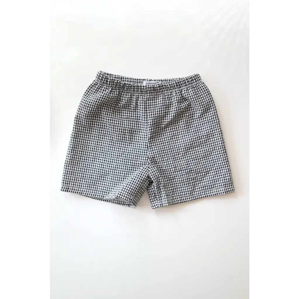 Kids Gingham Pull-On Shorts