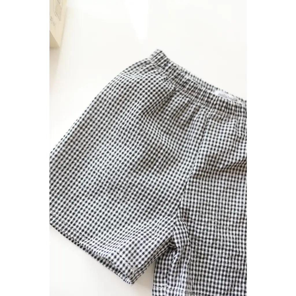 Kids Gingham Pull-On Shorts