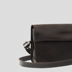 Leather Shoulder Bag (Dark Brown)