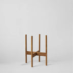 Rounded Hardwood Plant Stand