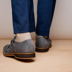 56-105-GRY LEGERRA Sueded Goatskin Monkstrap Grey