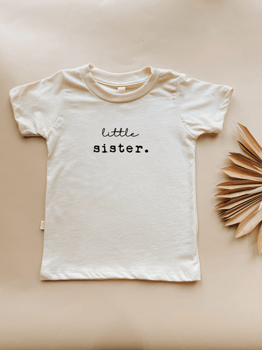 Little Sister Organic Cotton Kids T-Shirt Short Sleeve