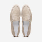 16-621-BON LIVORNO Sueded Italian Goatskin Loafer Bone