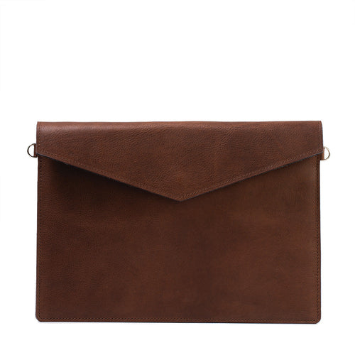 Leather MacBook Bag with Adjustable Strap - The Peony Haus