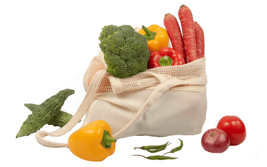 Mesh & Fabric Tote Bag - The Peony Haus