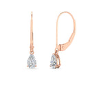 Minimalist Pear Drop Lever Back Earrings