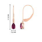 Minimalist Pear Drop Lever Back Earrings