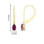 Minimalist Pear Drop Lever Back Earrings