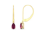 Minimalist Pear Drop Lever Back Earrings