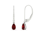 Minimalist Pear Drop Lever Back Earrings