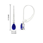 Minimalist Pear Drop Lever Back Earrings