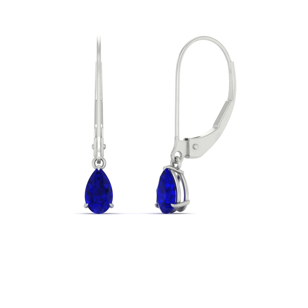 Minimalist Pear Drop Lever Back Earrings
