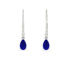 Minimalist Pear Drop Lever Back Earrings