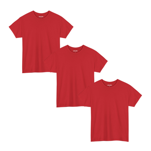 100% Pure Cotton T-Shirt (3-Pack) – Unisex Classic Crew Neck Tee for