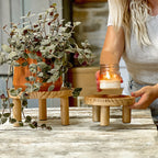 Pine Wood Risers, Set of Two