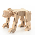 Modern Wooden Monkey Decor – Interactive Puzzle & Art Piece
