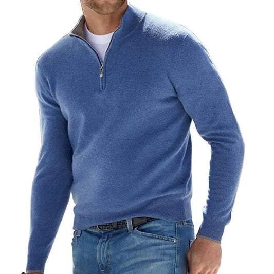 Men's Cashmere Long Sleeve Sweater - The Peony Haus