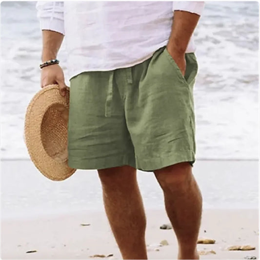 Men's Cotton Linen Summer Shorts - The Peony Haus