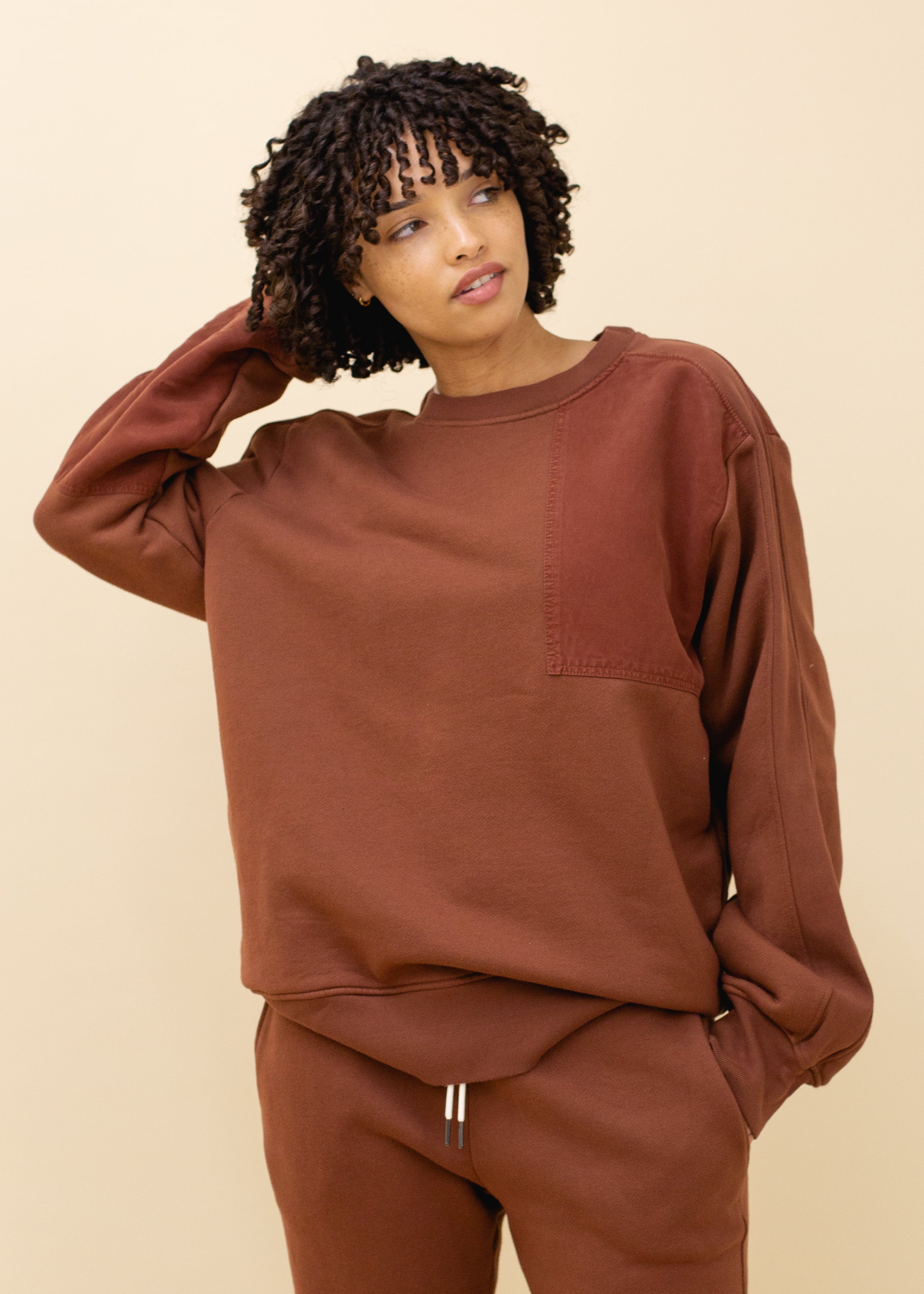 Tencel Patch Crewneck - unisex