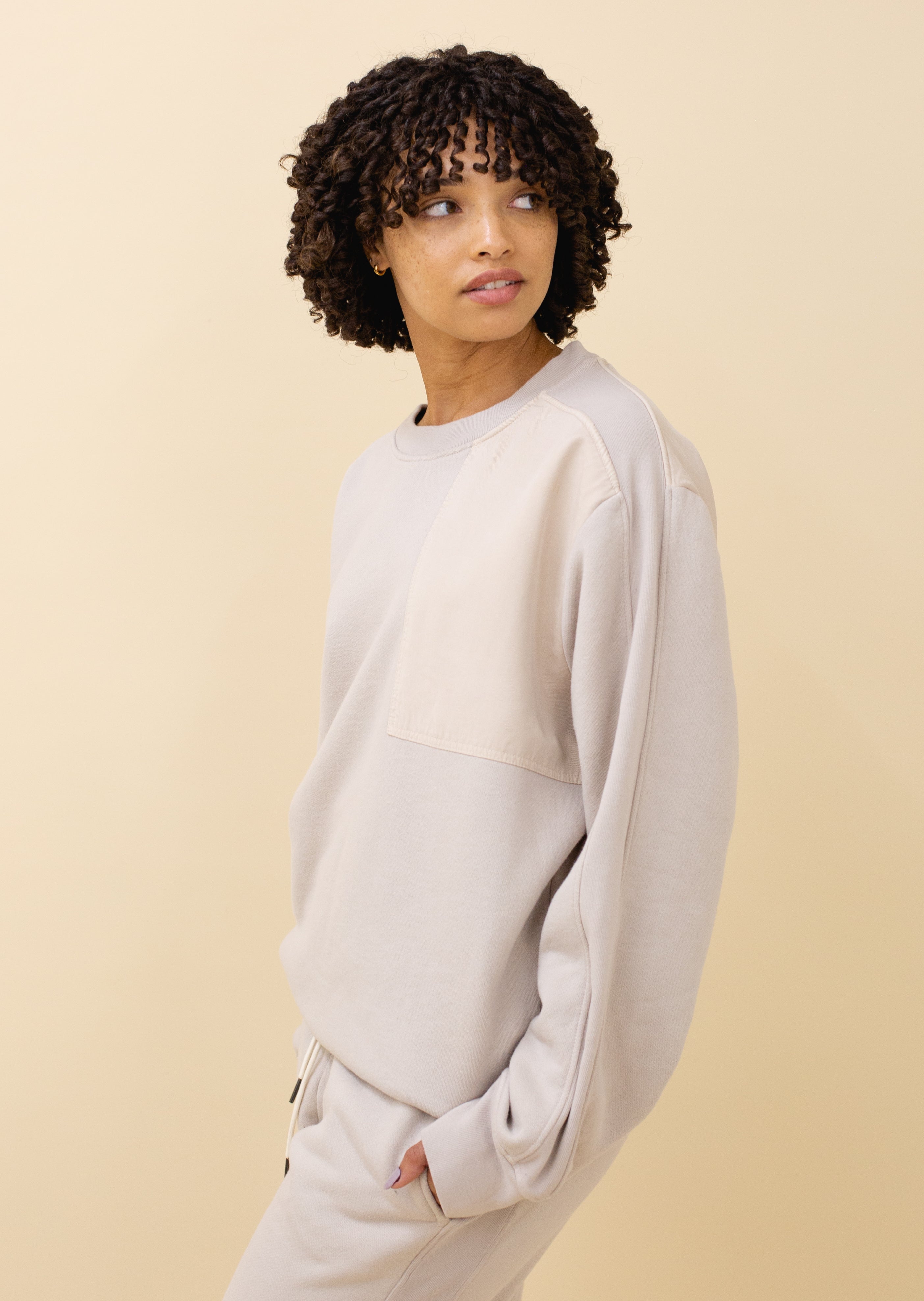 Tencel Patch Crewneck - unisex
