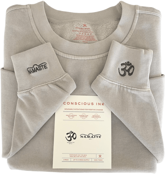 Om/Namaste Manifest Sweatshirt + Ink