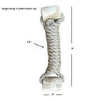 hemp rope + coffee wood toy - The Peony Haus