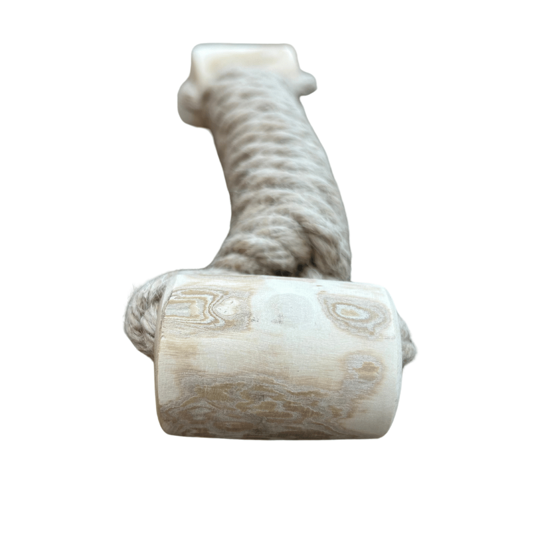 hemp rope + coffee wood toy - The Peony Haus