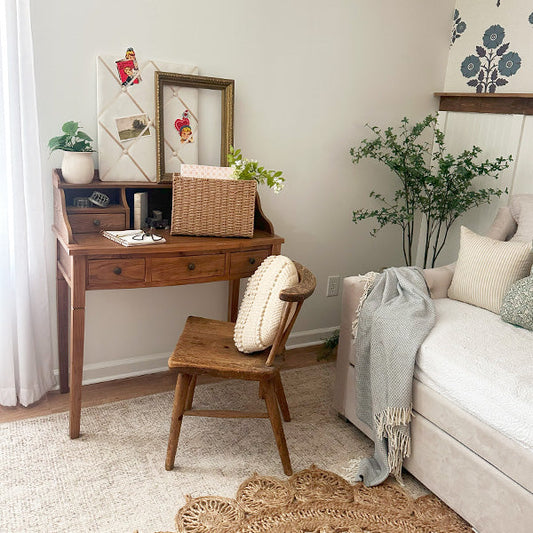 Woven Hanging File Basket - The Peony Haus