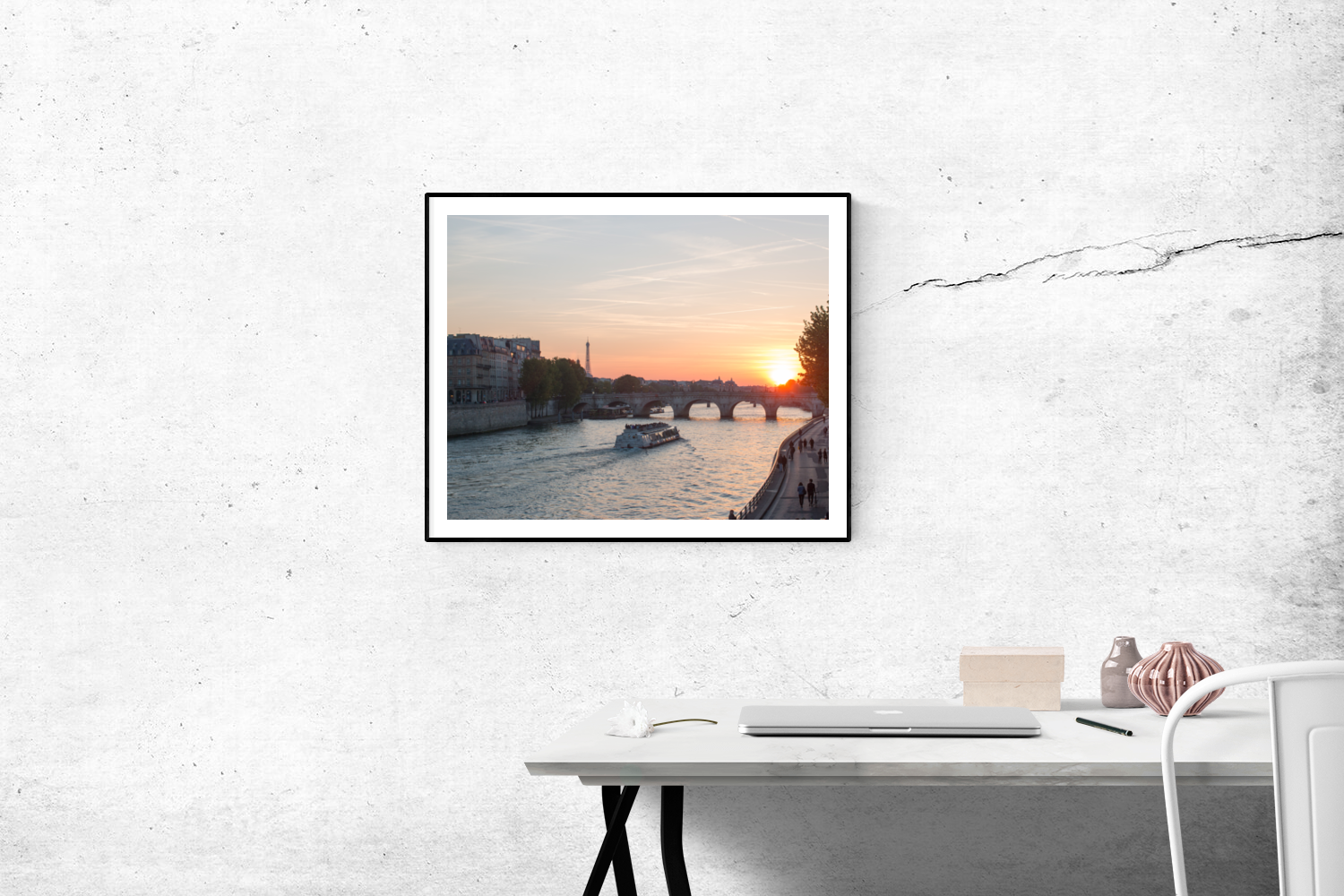Sunset on the Seine Print