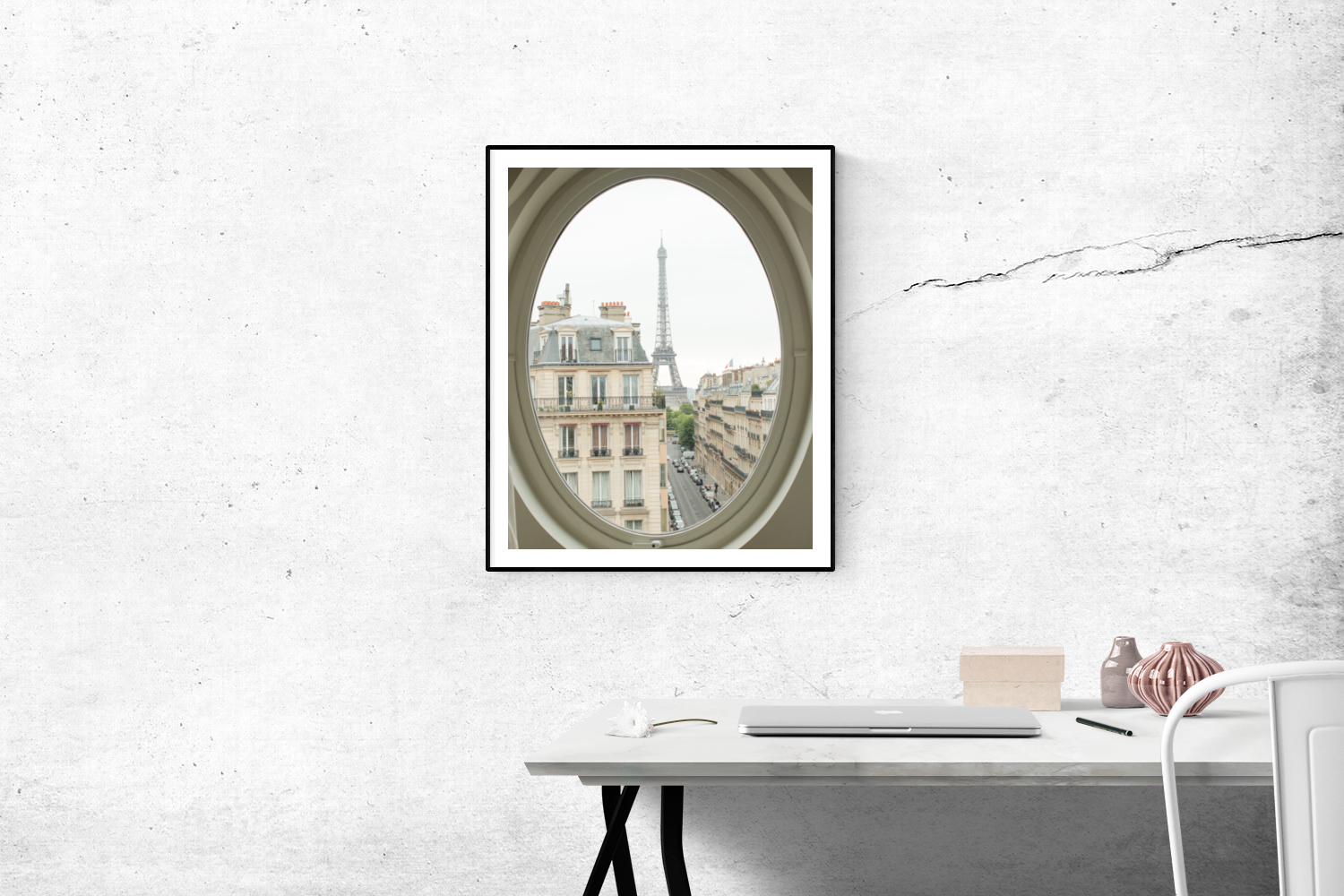 Eiffel Tower Room with a View Print